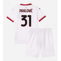 Dječji Nogometni Dres AC Milan Strahinja Pavlovic #31 Gostujuci 2024-25 Kratak Rukav (+ Kratke hlače)